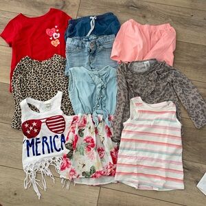 Lot of 9 Size 4T Toddler Girl Clothes